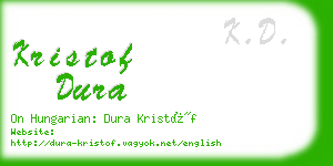 kristof dura business card